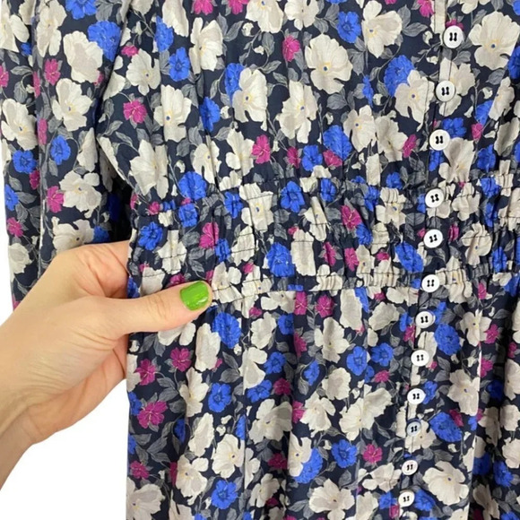 The Westside California Inspired Floral Midi Dress Size Large Silk Cotton EUC - Picture 7 of 14
